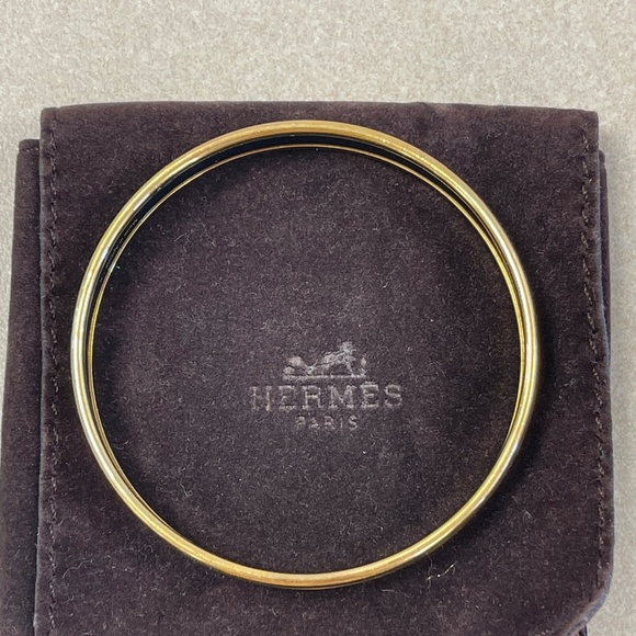 Hermes White Enamel Bangle Bracelet -62mm - Preowned - Picture 6 of 8
